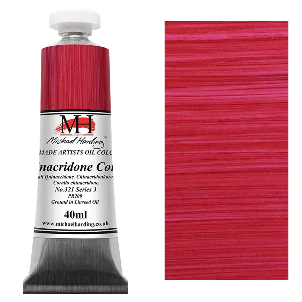 Michael Harding Artists Oil Colour 40ml Quinacridone Coral