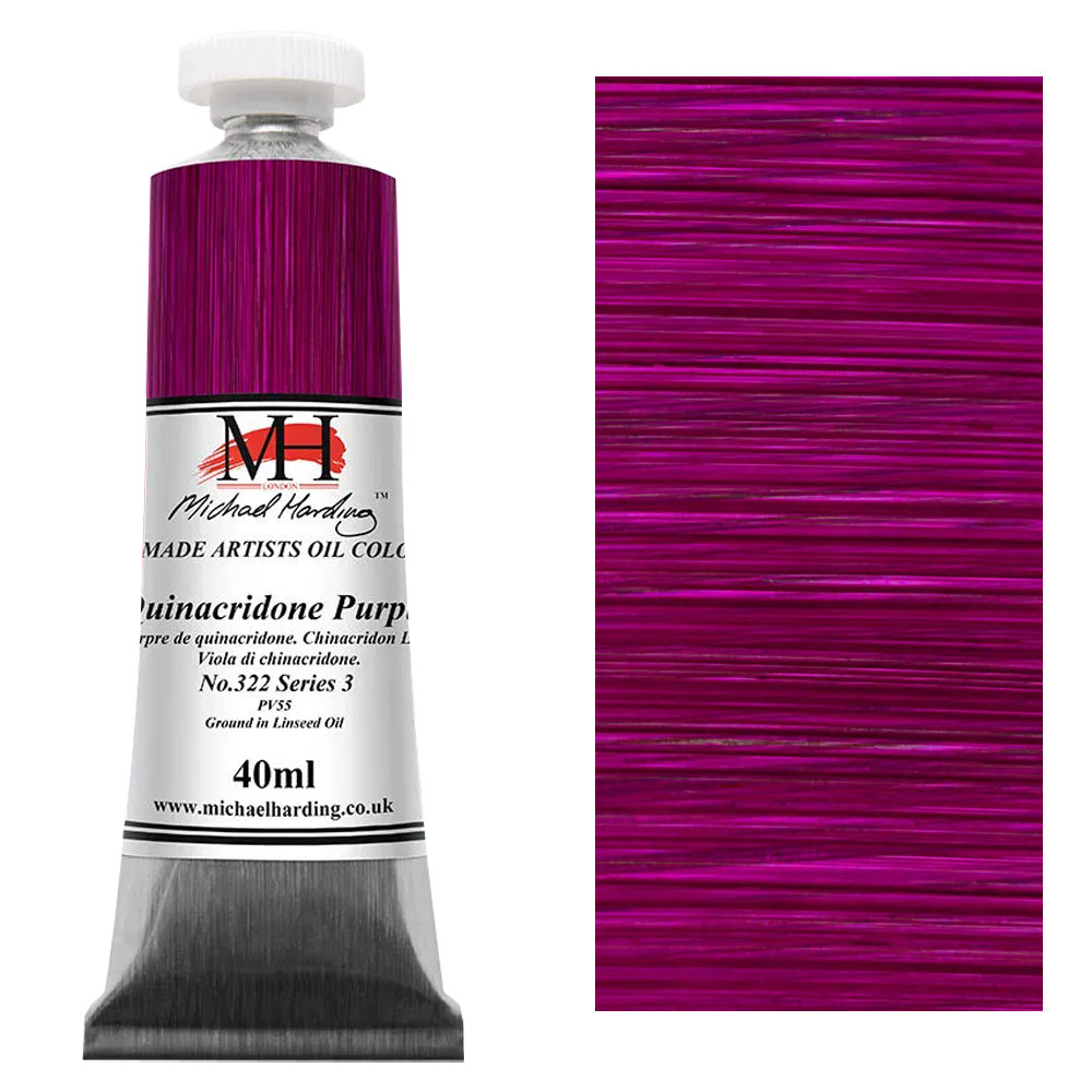 Michael Harding Artists Oil Colour 40ml Quinacridone Purple