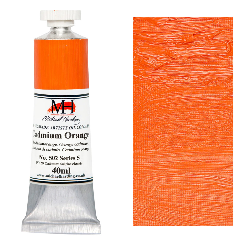 Michael Harding Artists Oil Colour 40ml Cadmium Orange