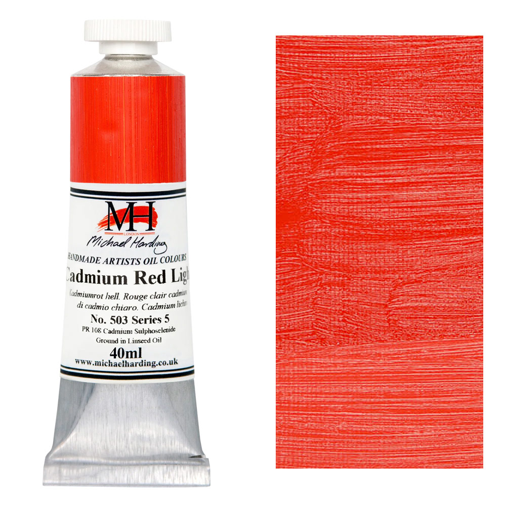 Michael Harding Artists Oil Colour 40ml Cadmium Red Light