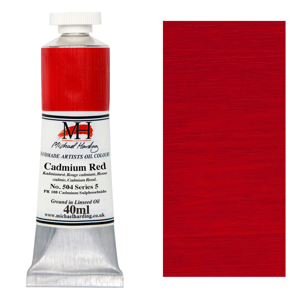 Michael Harding Artists Oil Colour 40ml Cadmium Red