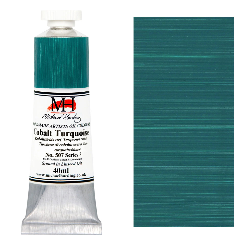 Michael Harding Artists Oil Colour 40ml Cobalt Turquiose Deep
