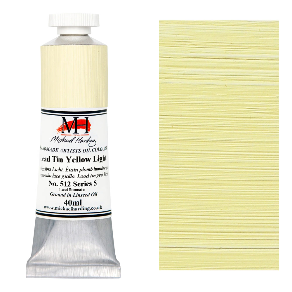 Michael Harding Artists Oil Colour 40ml Lead Tin Yellow Light