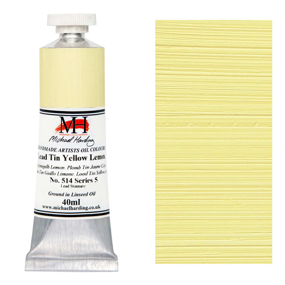 Michael Harding Artists Oil Colour 40ml Lead Tin Yellow Lemon