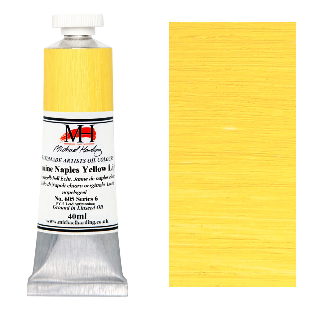 Michael Harding Artists Oil Colour 40ml Genuine Naple Yellow Light