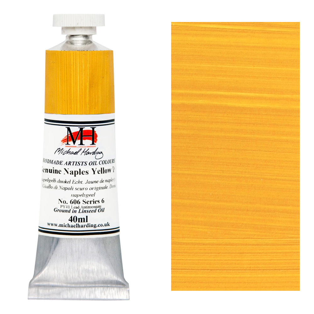 Michael Harding Artists Oil Colour 40ml Genuine Naple Yellow Dark