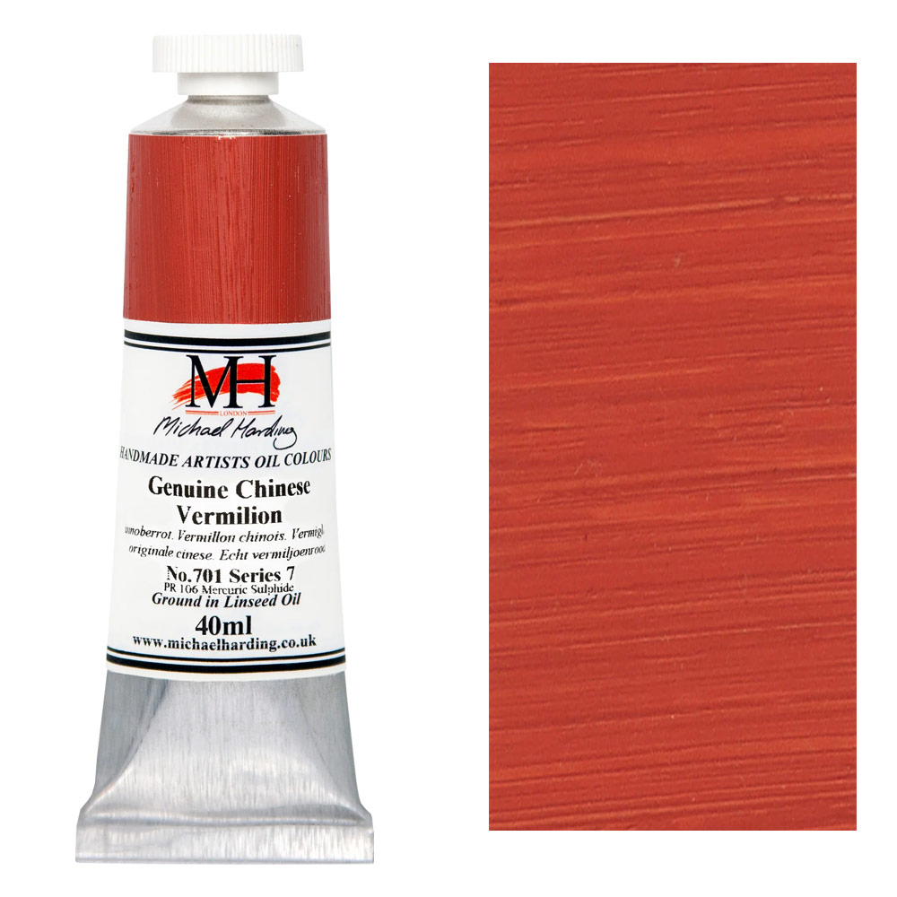 Michael Harding Artists Oil Colour 40ml Genuin Chinese Vermilion