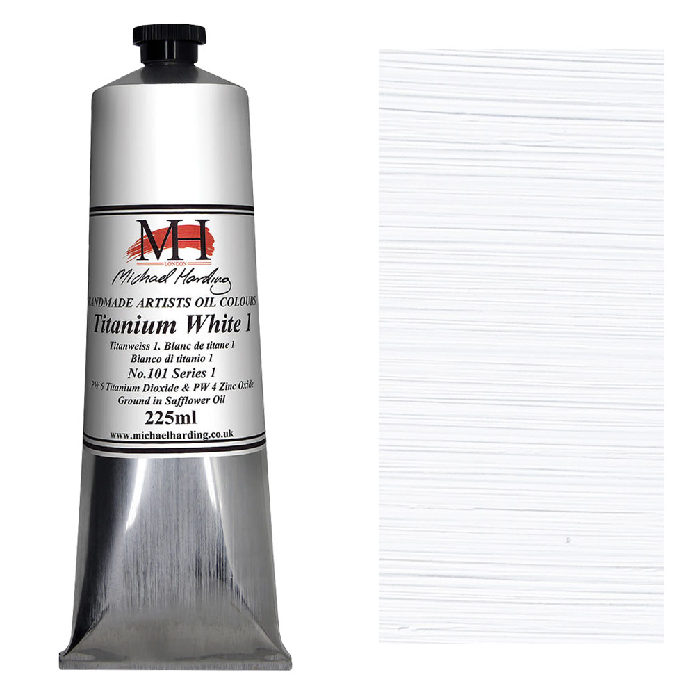 Michael Harding Artists Oil Colour 225ml Titanium White 1 (Walnut)