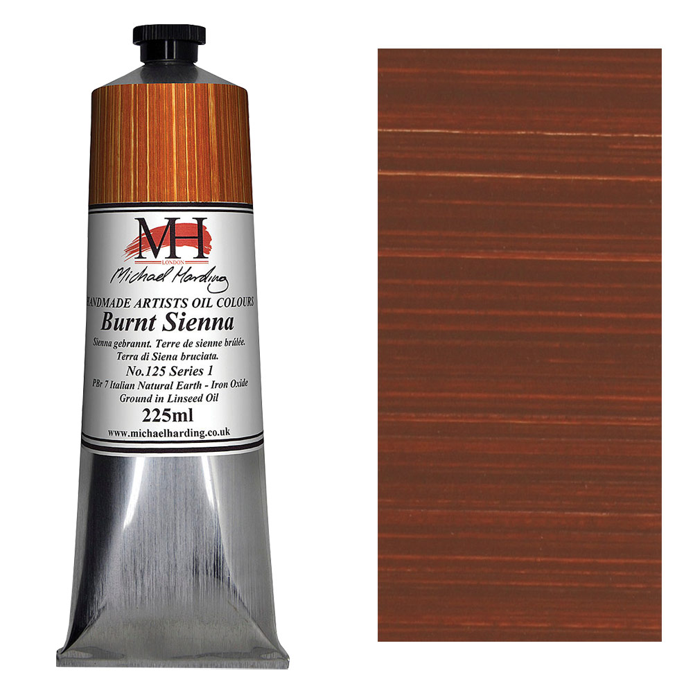 Michael Harding Artists Oil Colour 225ml Burnt Sienna