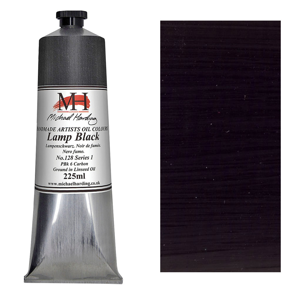 Michael Harding Artists Oil Colour 225ml Lamp Black