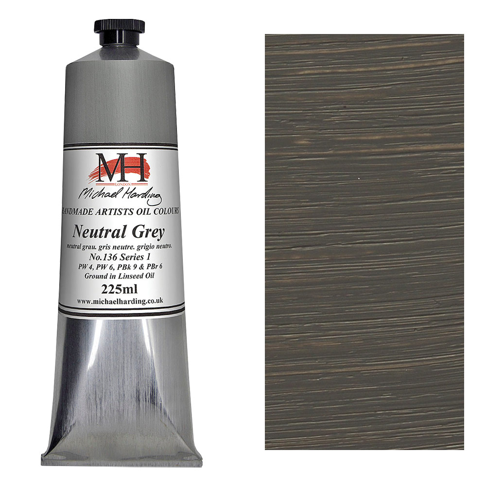 Michael Harding Artists Oil Colour 225ml Neutral Grey N5