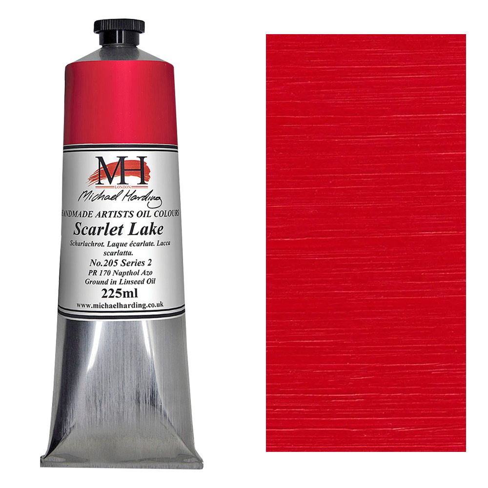Michael Harding Artists Oil Colour 225ml Scarlet Lake
