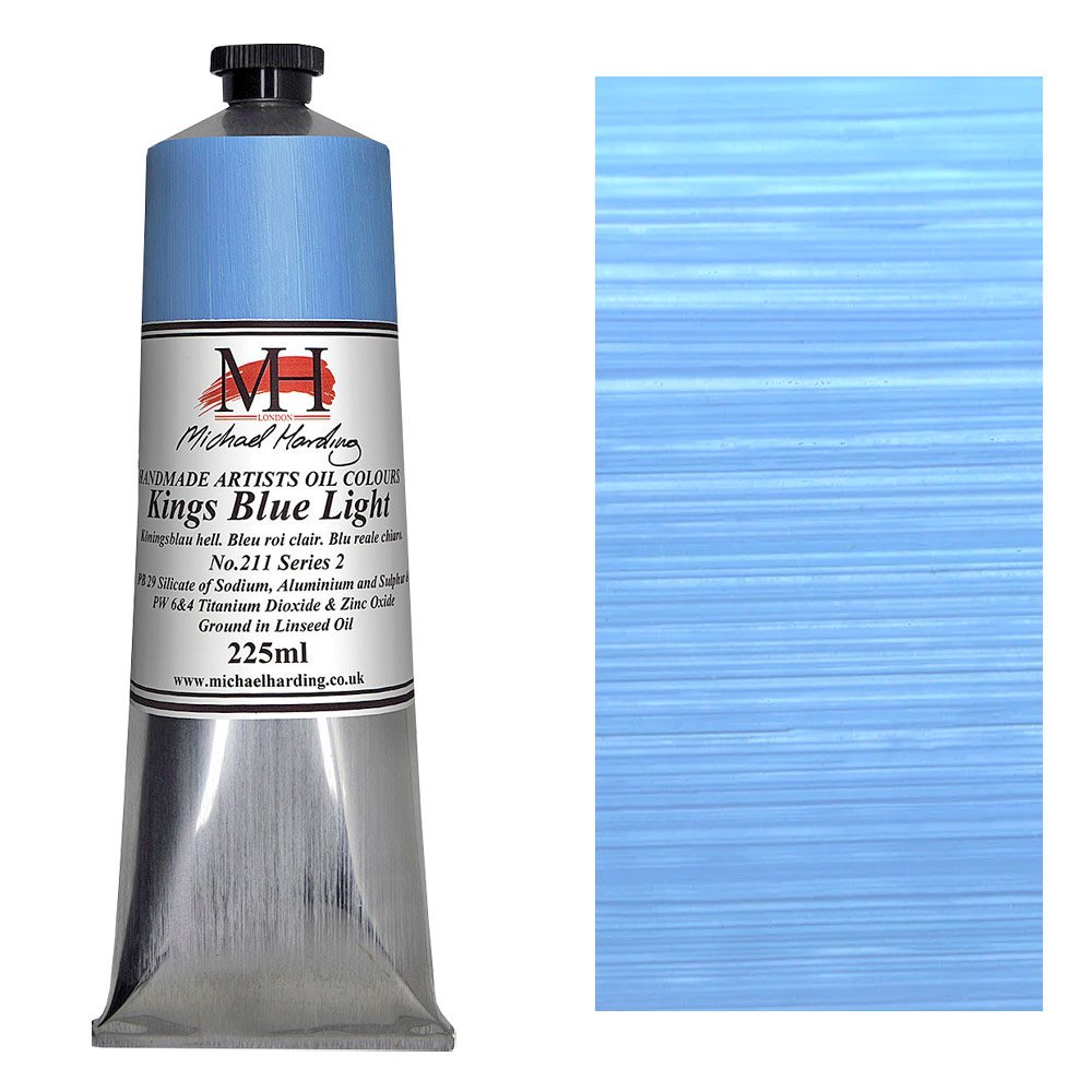 Michael Harding Artists Oil Colour 225ml Kings Blue Light