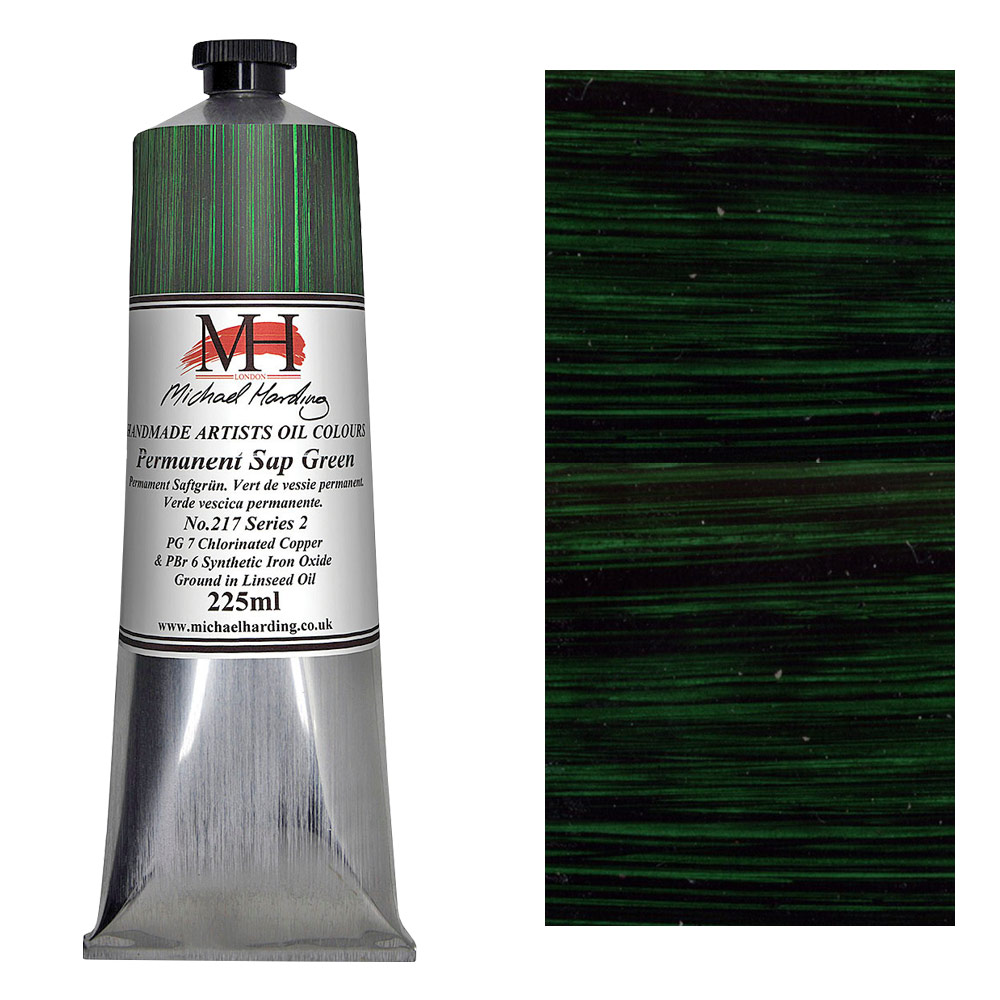 Michael Harding Artists Oil Colour 225ml Permanent Sap Green