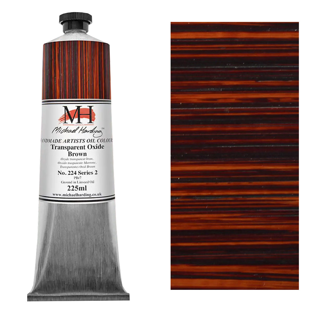 Michael Harding Artists Oil Colour 225ml Transparent Oxide Brown