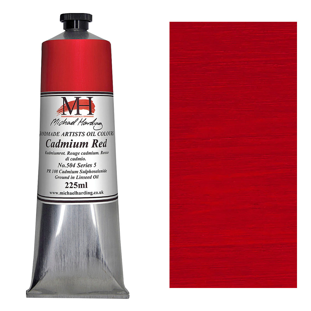 Michael Harding Artists Oil Colour 225ml Cadmium Red