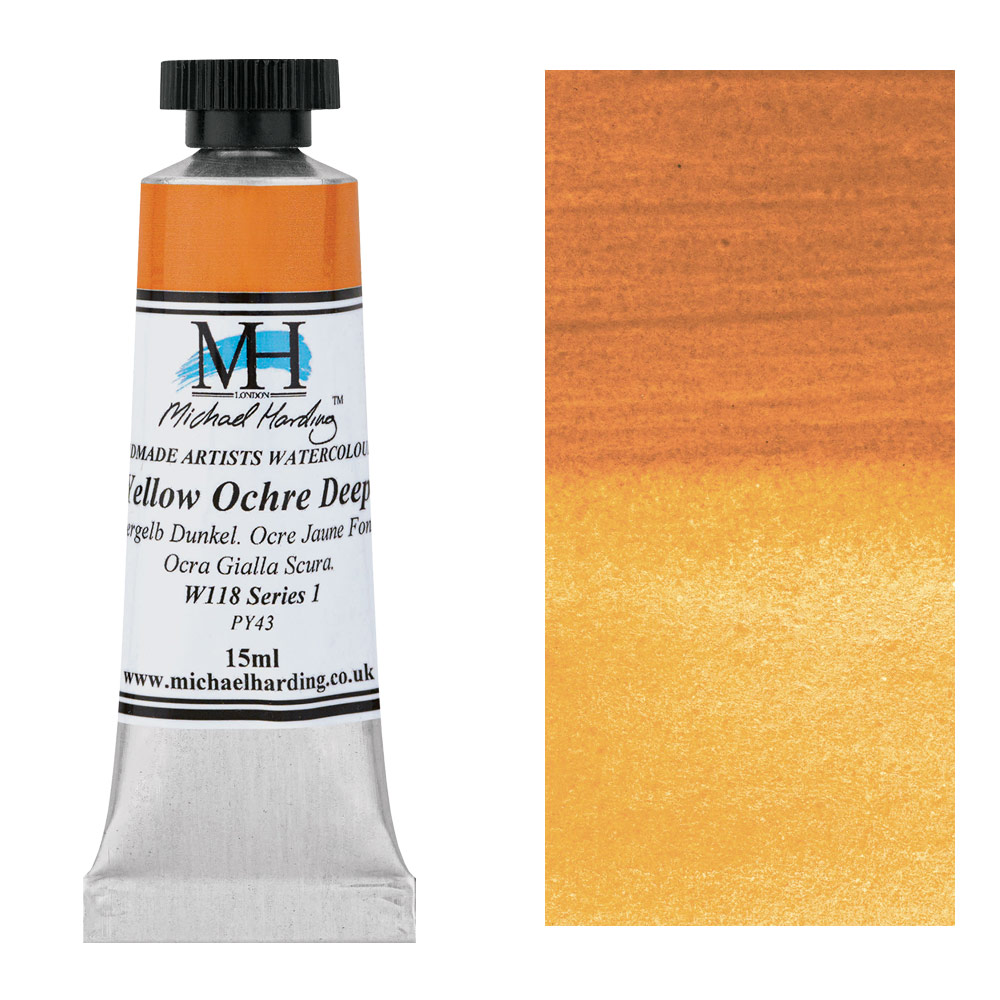 Michael Harding Artists Watercolor 15ml Yellow Ochre Deep