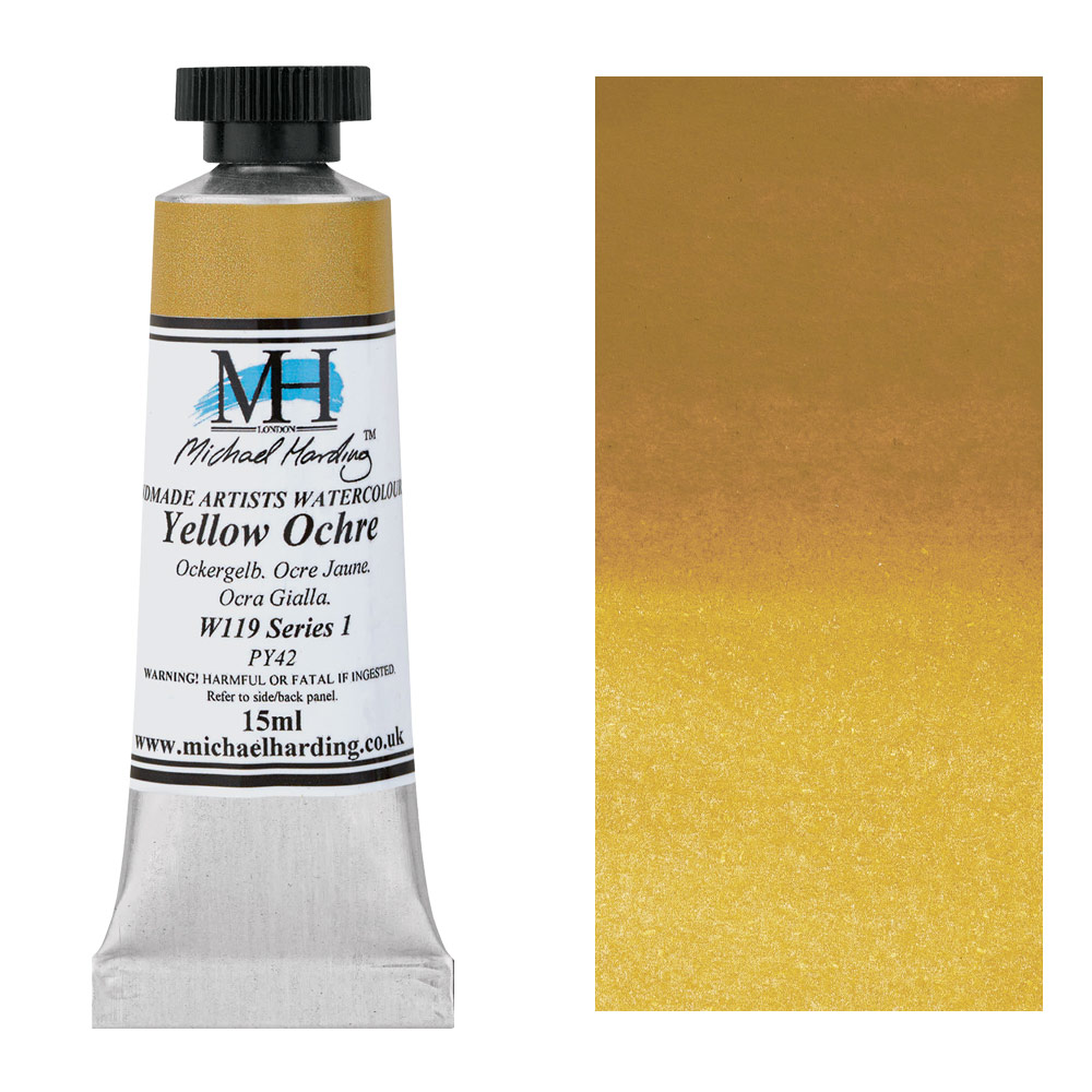 Michael Harding Artists Watercolor 15ml Yellow Ochre