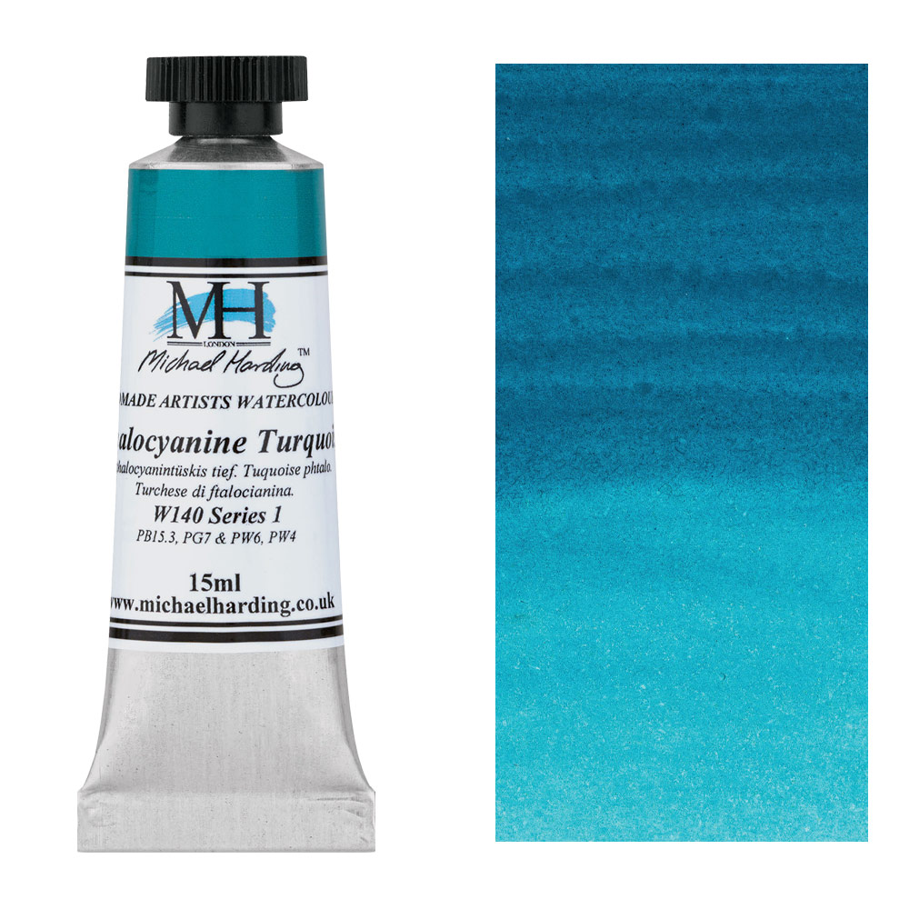 Michael Harding Artists Watercolor 15ml Phthalocyanine Turquoise
