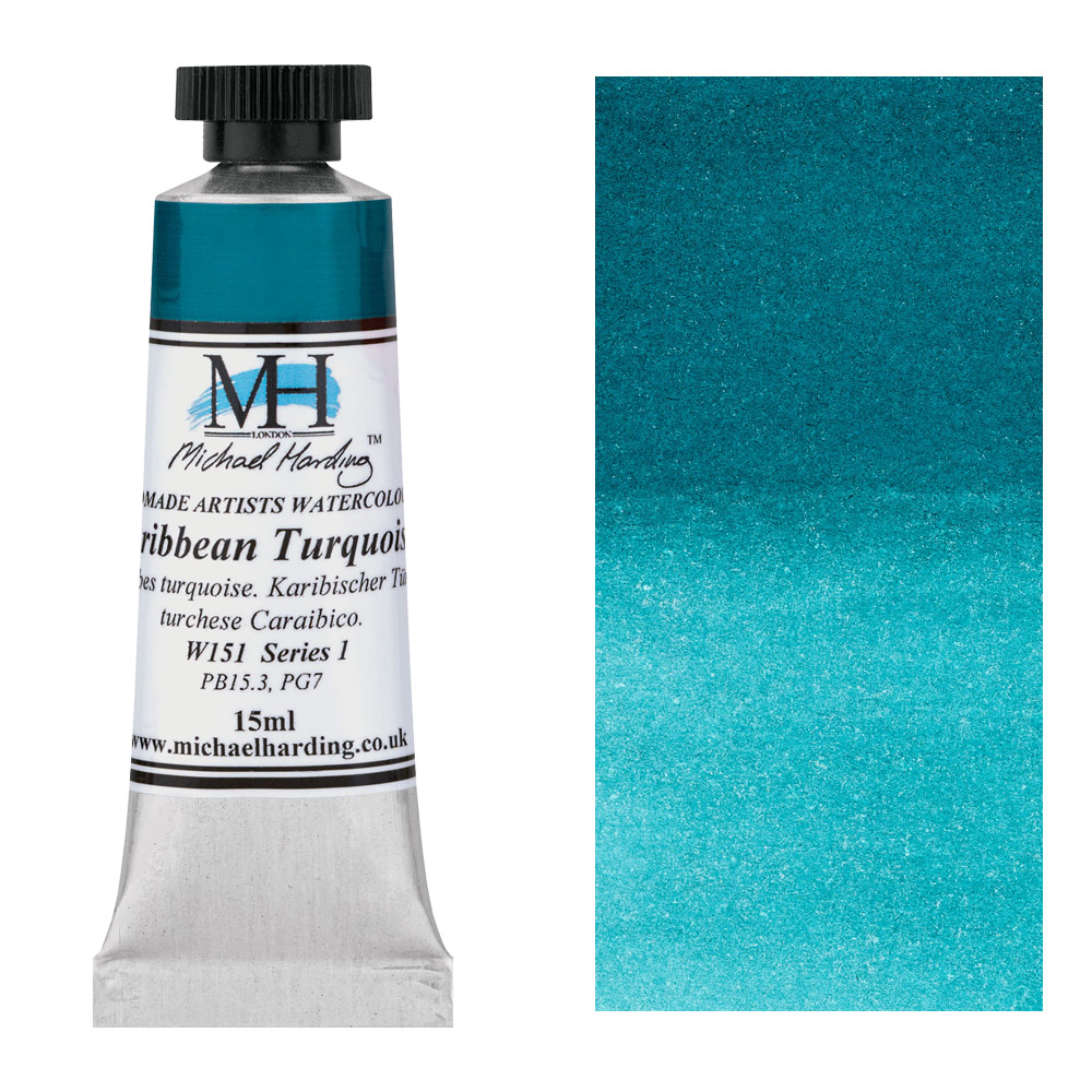 Michael Harding Artists Watercolor 15ml Caribbean Turquoise
