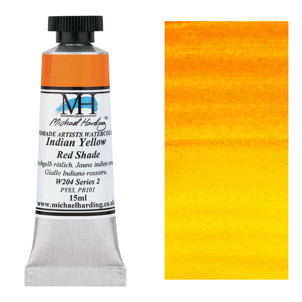 Michael Harding Artists Watercolor 15ml Indian Yellow Red Shade