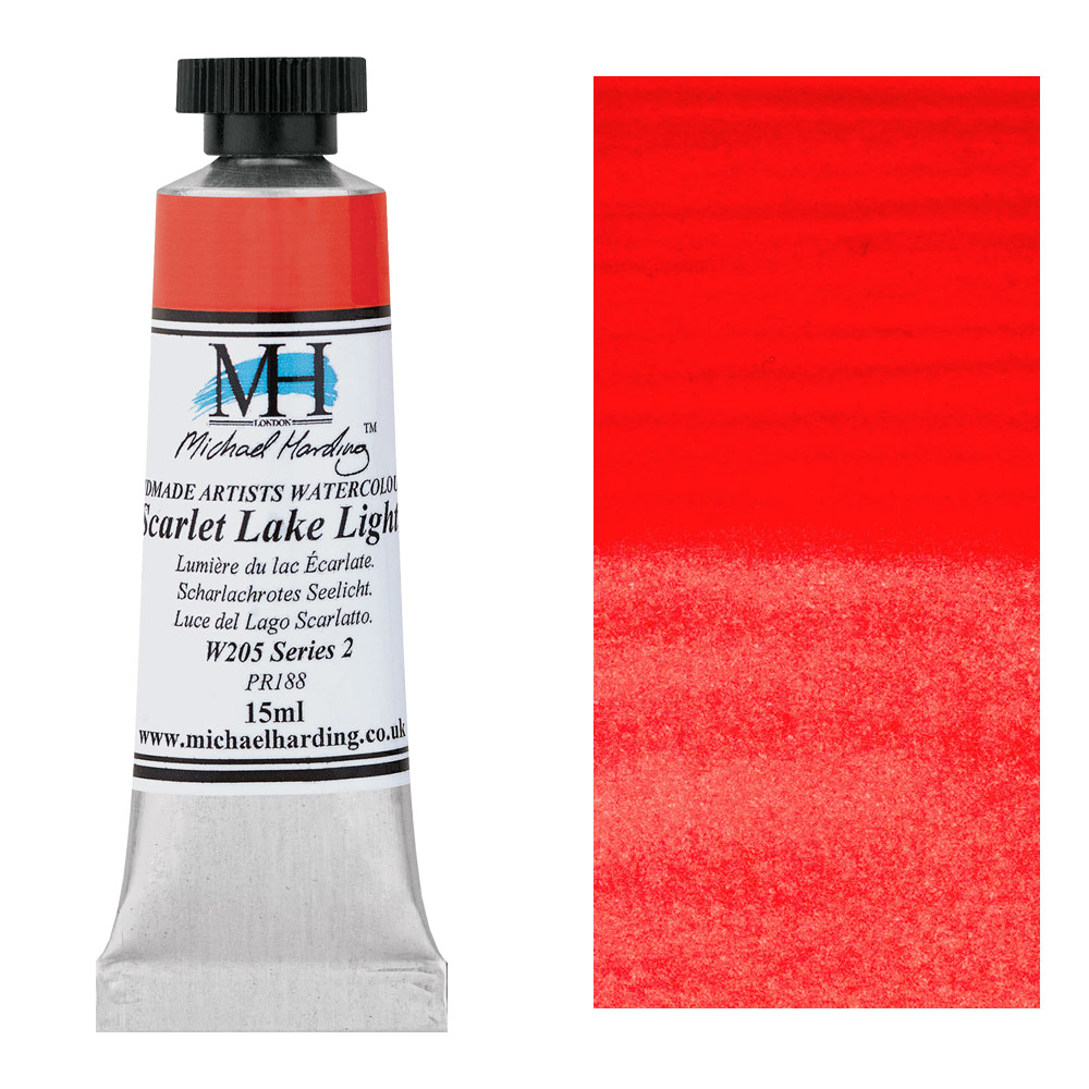 Michael Harding Artists Watercolor 15ml Scarlet Lake Light