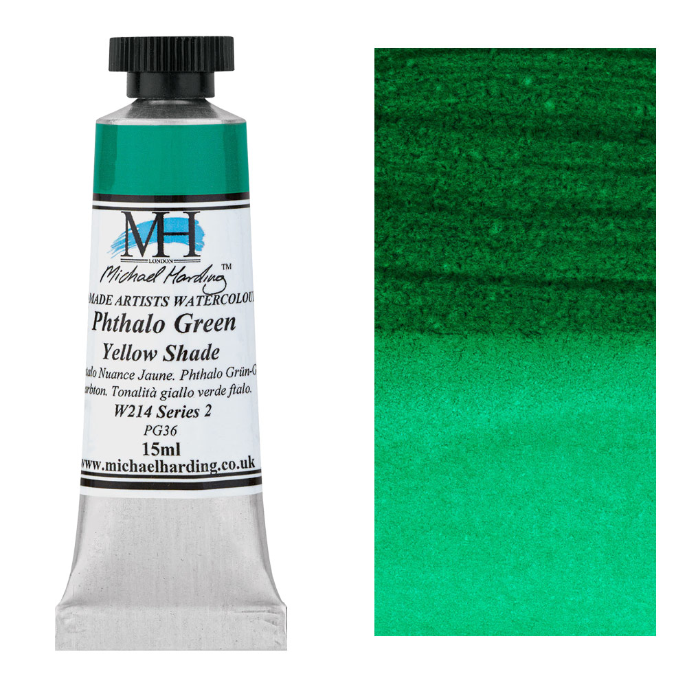 Michael Harding Artists Watercolor 15ml Phthalo Green Yellow Shade
