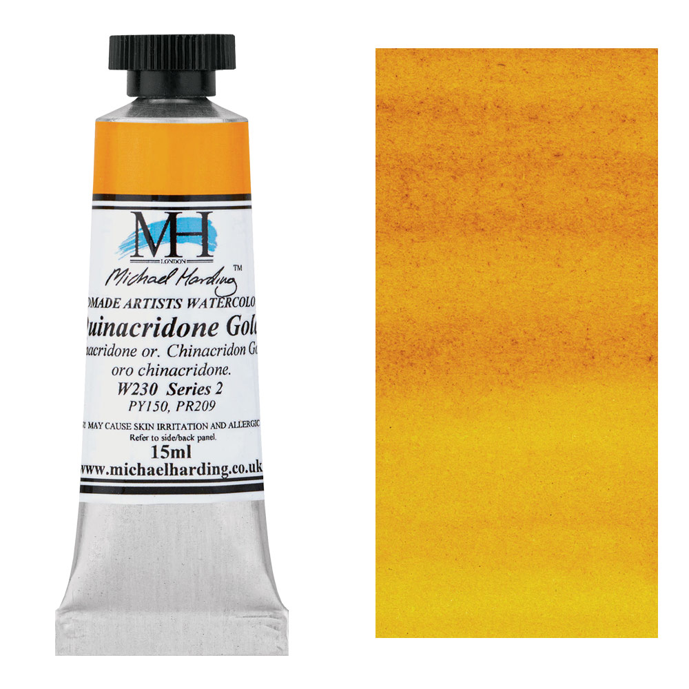 Michael Harding Artists Watercolor 15ml Quinacridone Gold
