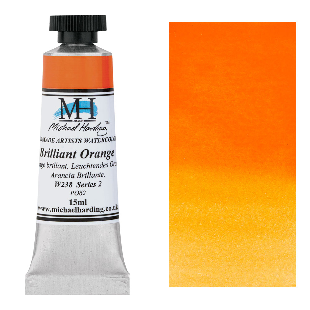 Michael Harding Artists Watercolor 15ml Brilliant Orange