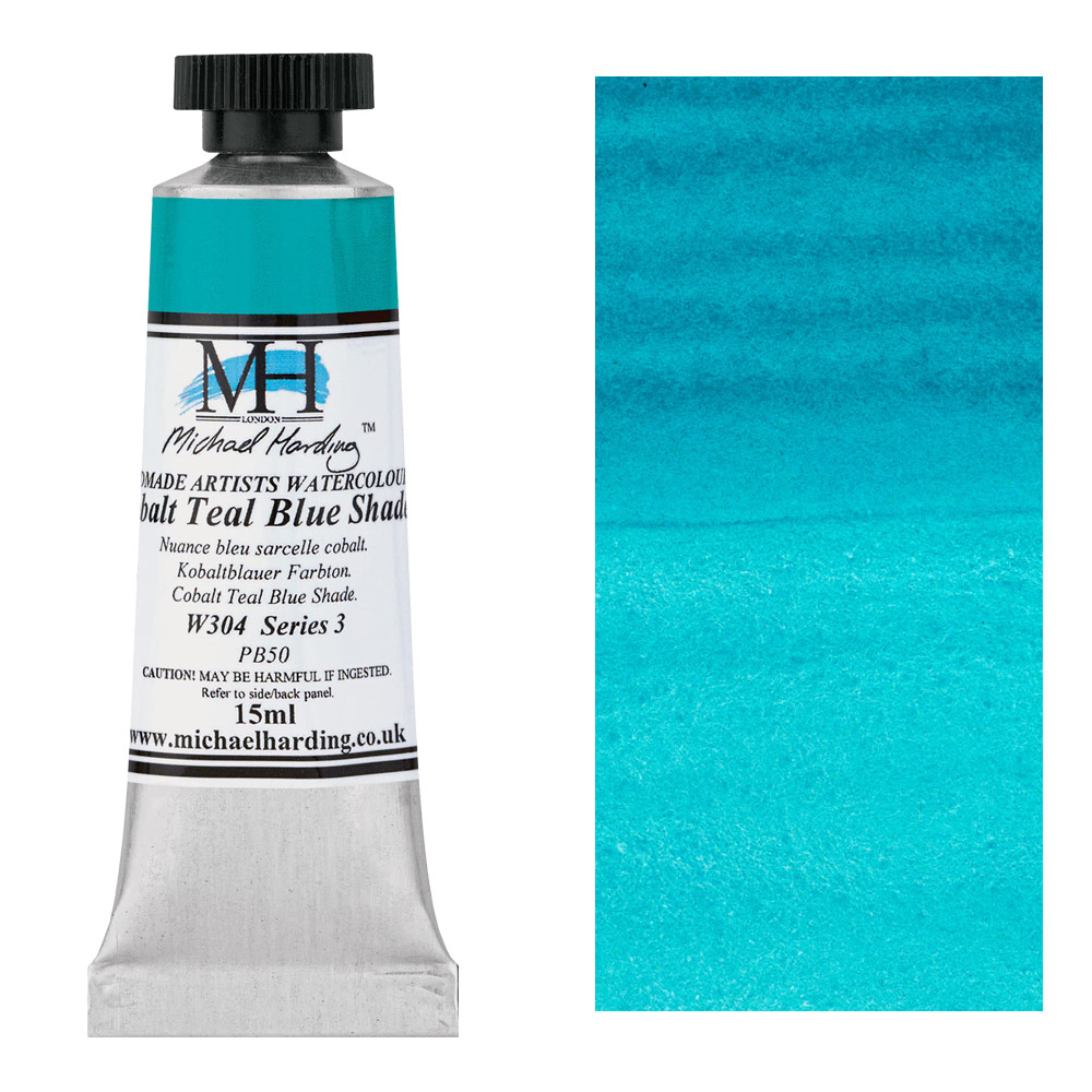 Michael Harding Artists Watercolor 15ml Cobalt Teal Blue Shade