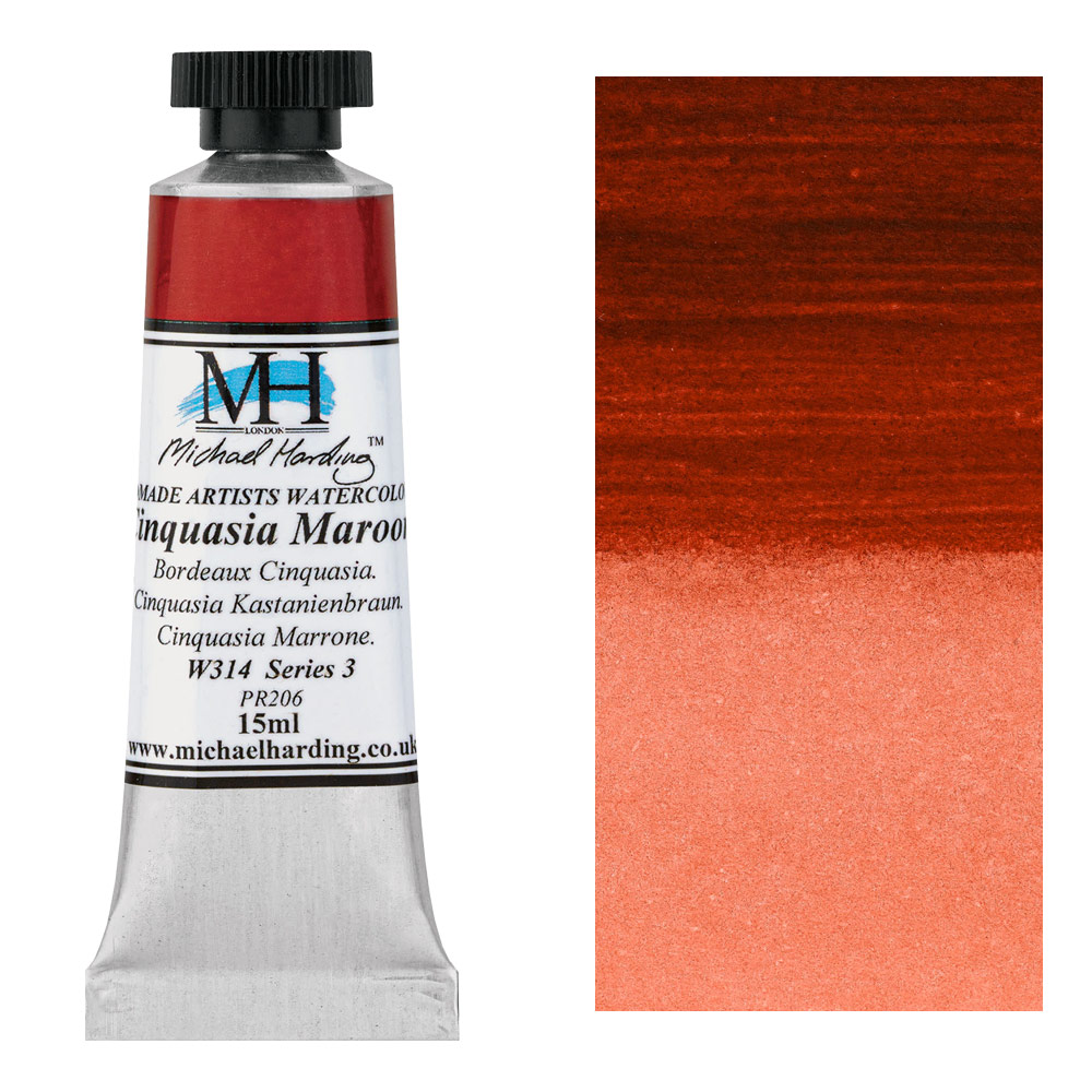 Michael Harding Artists Watercolor 15ml Cinquasia Maroon