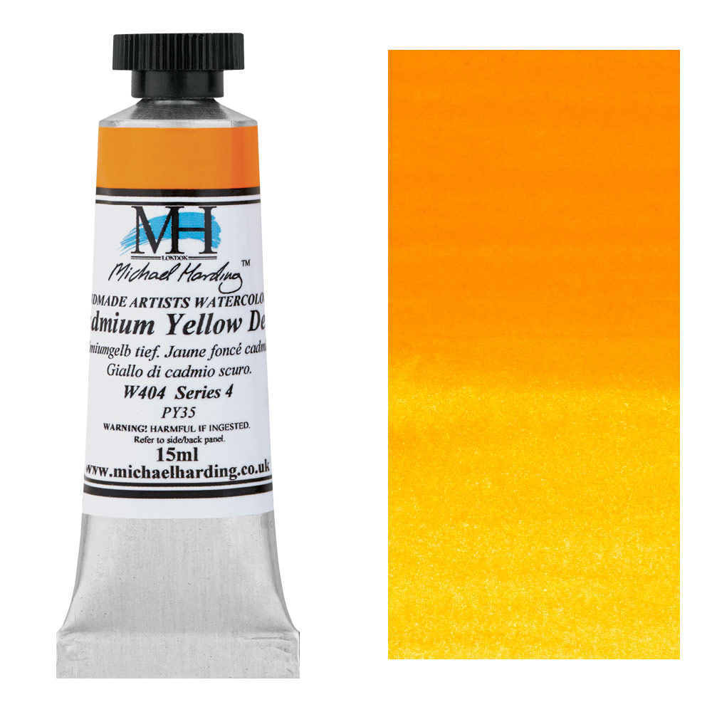 Michael Harding Artists Watercolor 15ml Cadmium Yellow Deep