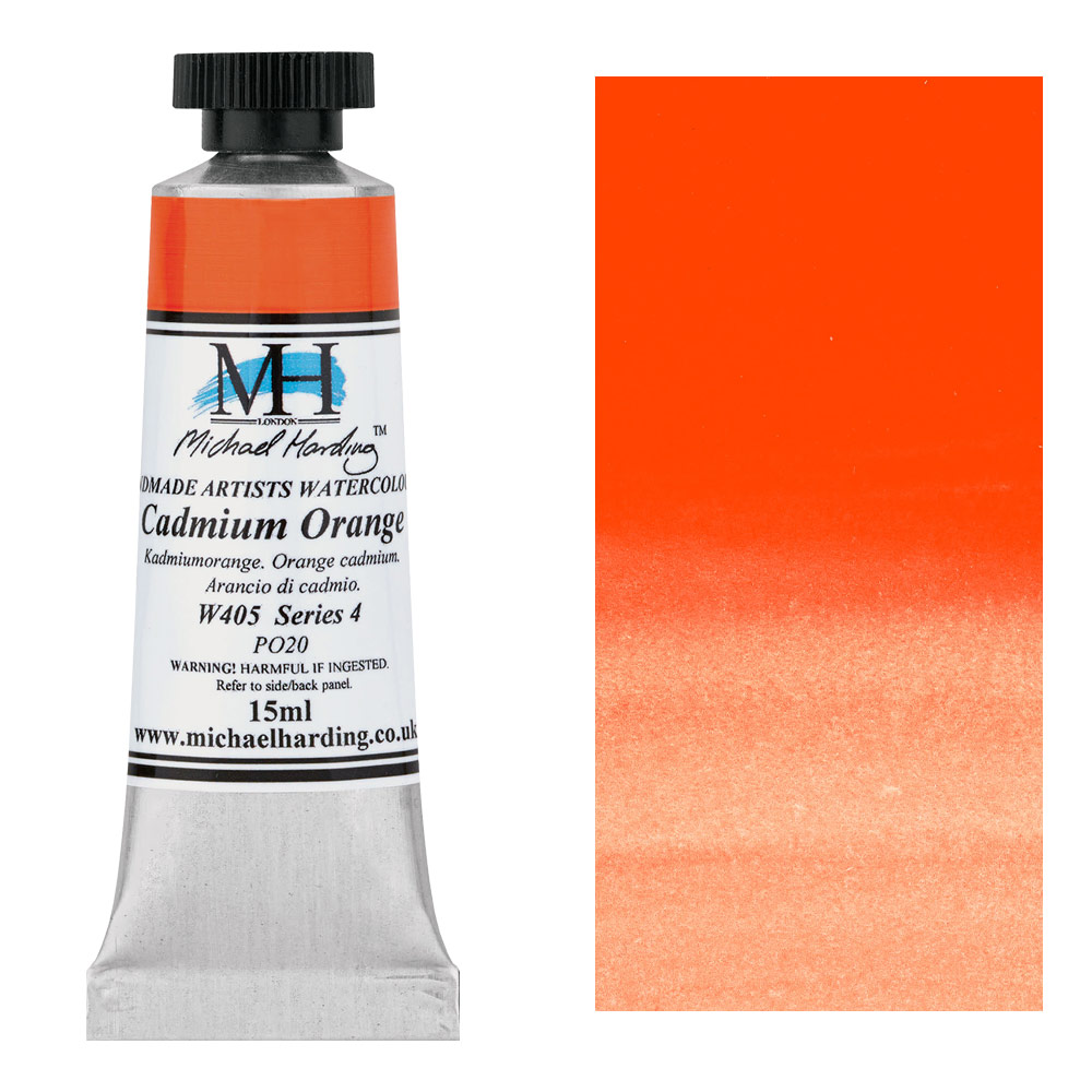 Michael Harding Artists Watercolor 15ml Cadmium Orange