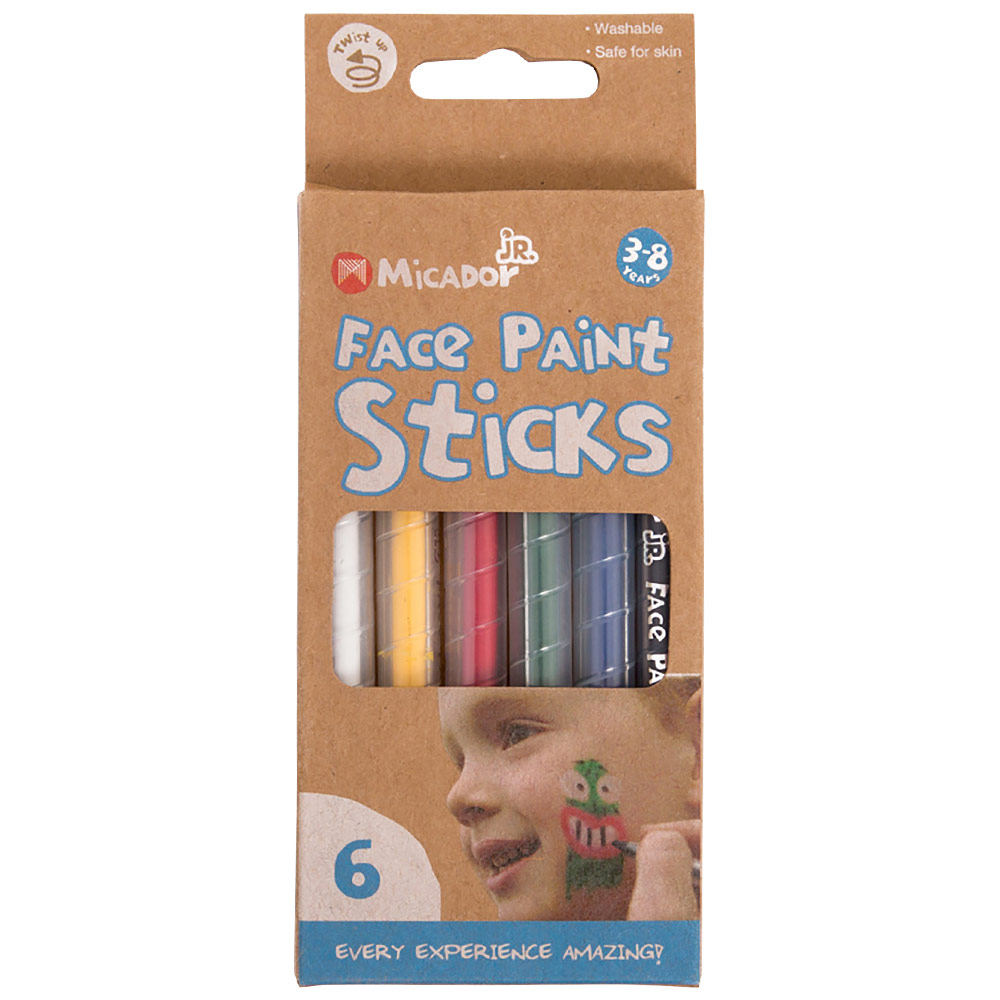 Micador jR. Face Paint Stick 6 Set Assorted