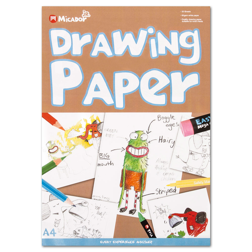 Micador jR. A4 Drawing Paper Pad 30 Sheets 8.3"x11.7"