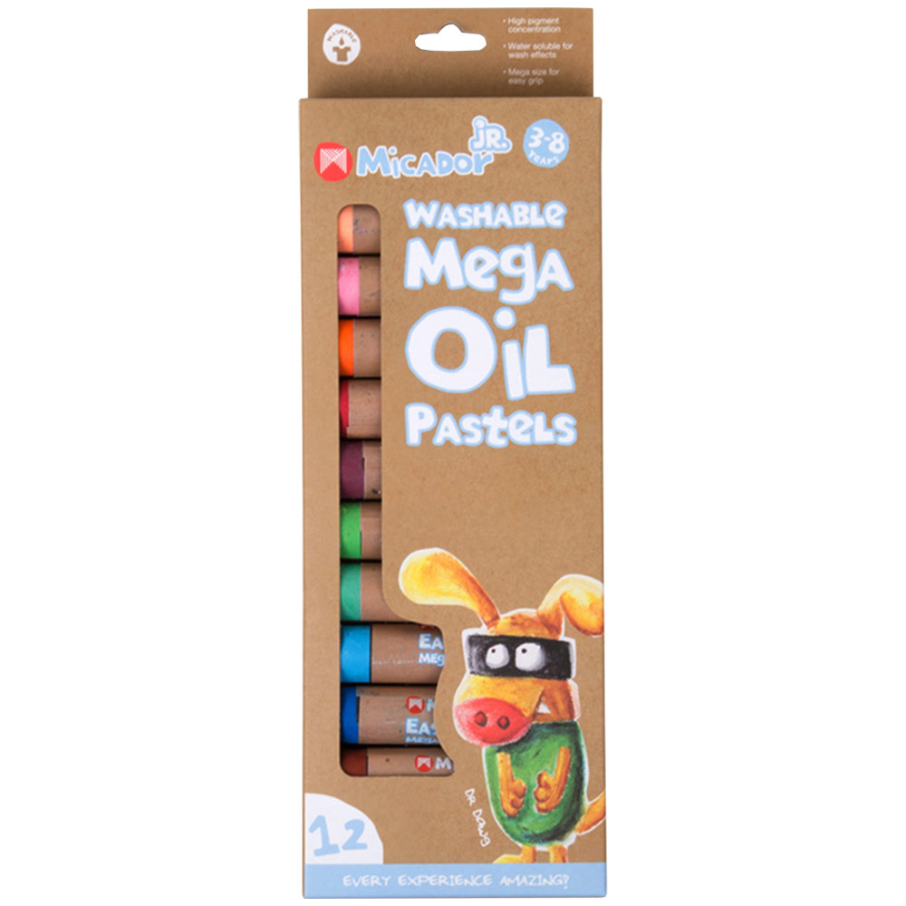 Micador jR. Washable Mega Oil Pastel 12 Set