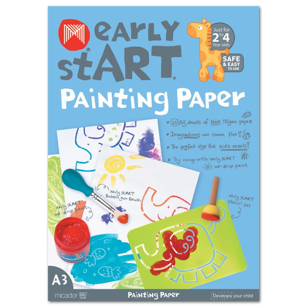 Micador Early StART A3 Painting Paper Pad 25 Sheets 11.75"x16.5"