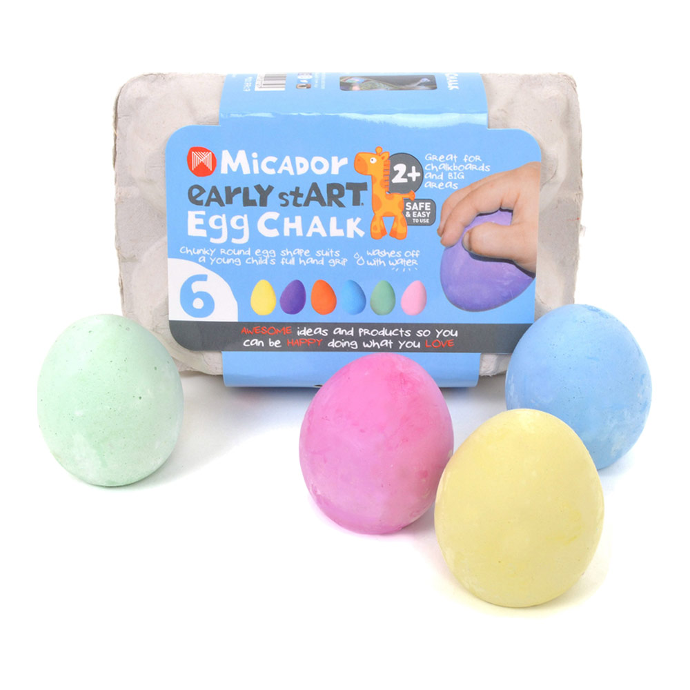 Micador Early StART Egg Chalk 6 Set Assorted