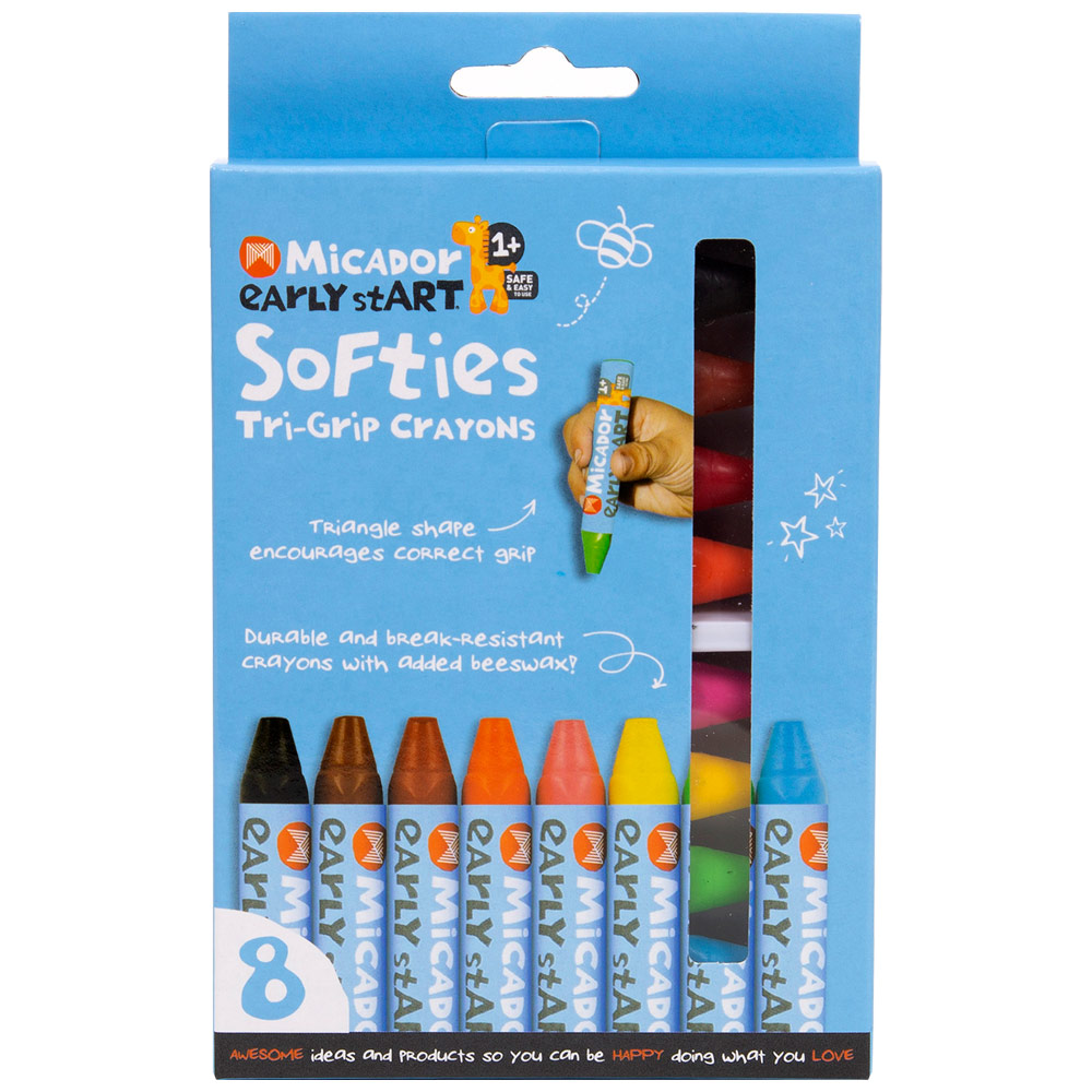 Micador Early StART Softies Tri-Grip Crayon 8 Set