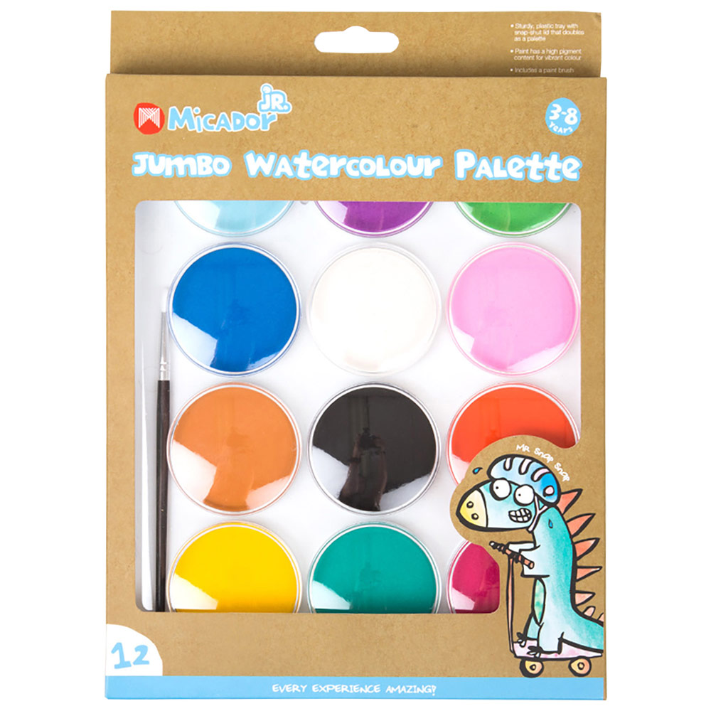 Micador jR. Jumbo Watercolor Palette 12 Set