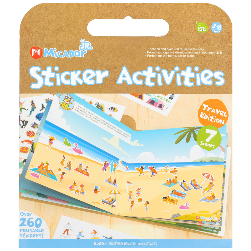 Micador jR. Sticker Activities Pack 260 Set Travel Edition