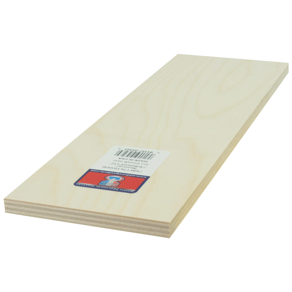 Midwest Products Craft Plywood Sheet 3/8"x4"x12"