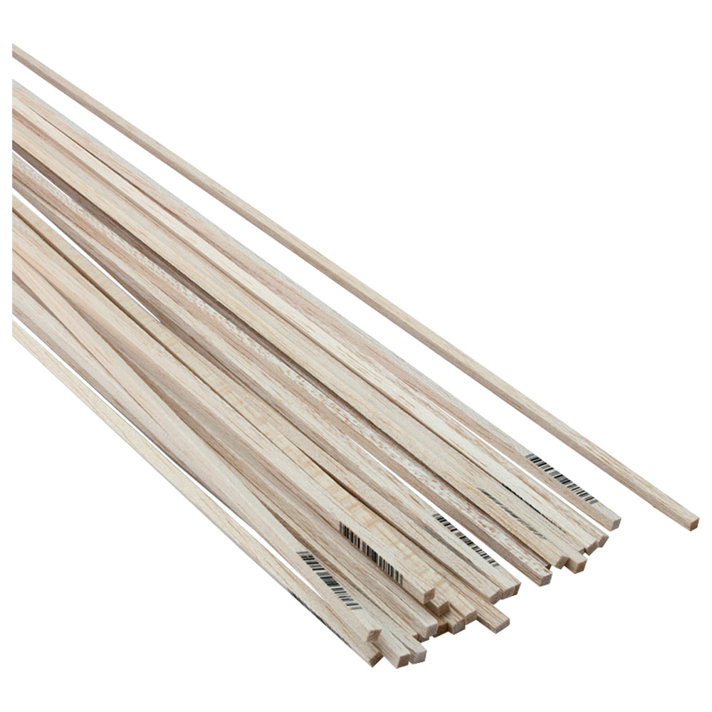 Balsa Wood Strips, 3/16x3/16x36