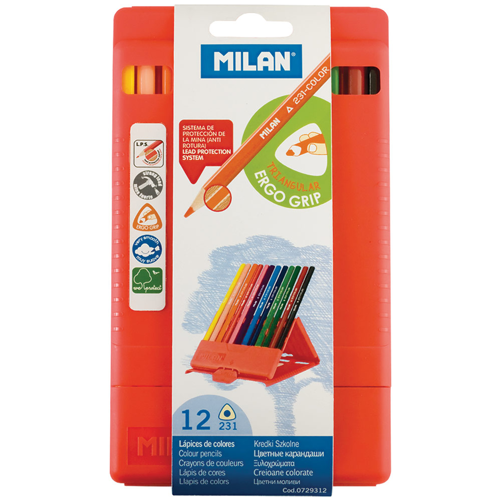 Milan Ergo Color Pencil 12pc