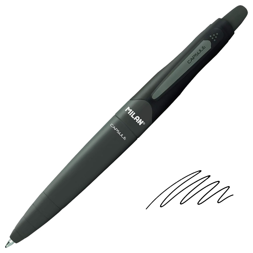 Milan CAPSULE Ballpoint Pen 1mm Black