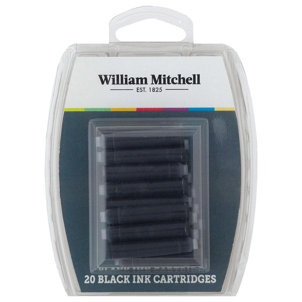 William Mitchell Ink Cartridge Refill 20 Pack Black