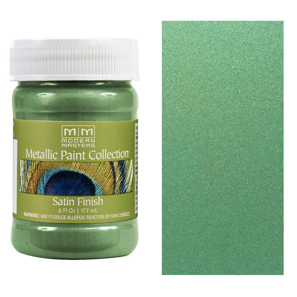 Modern Masters Metallic Paint Satin Finish 6oz Mystical Green
