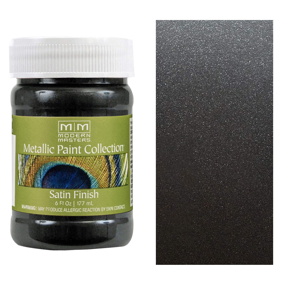 Modern Masters Metallic Paint Satin Finish 6oz Black Pearl