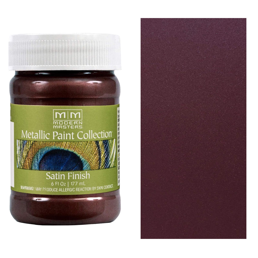 Modern Masters Metallic Paint Satin Finish 6oz Black Cherry