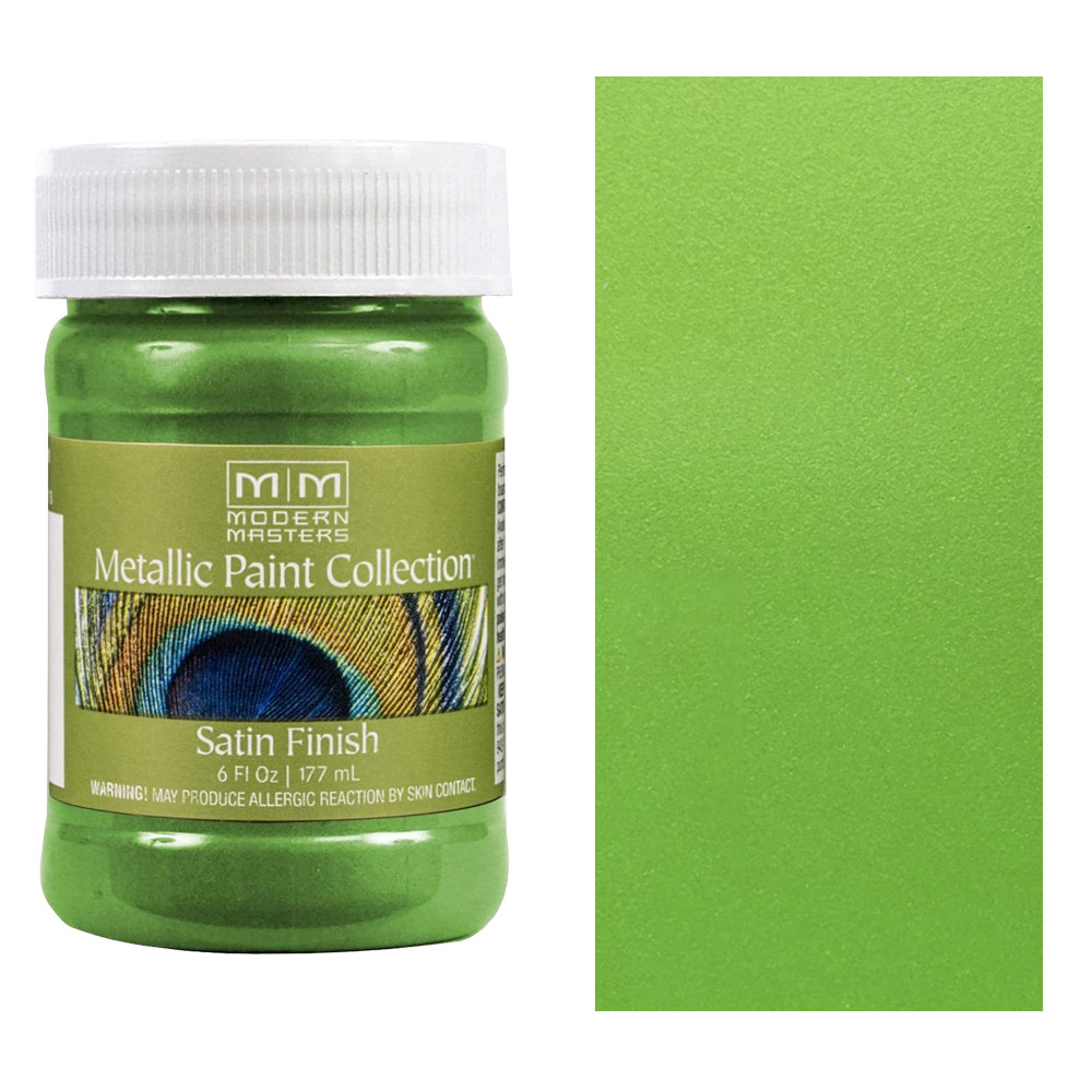 Modern Masters Metallic Paint Satin Finish 6oz Green Apple